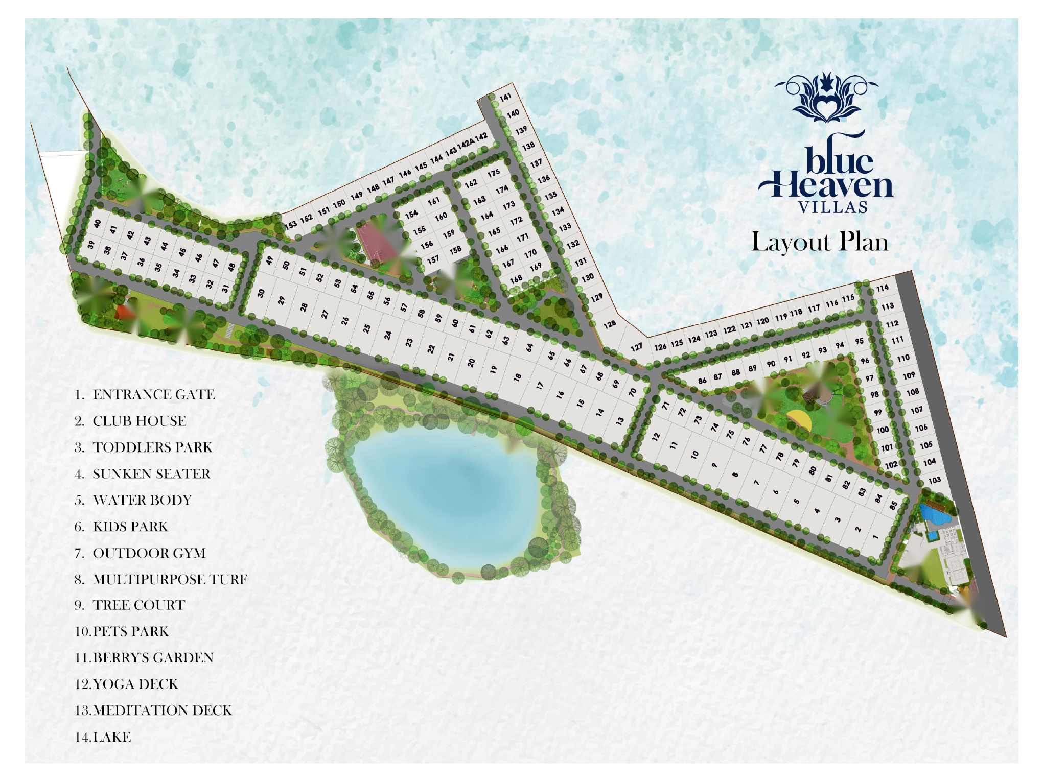 Blue Heaven Villas master layout plan